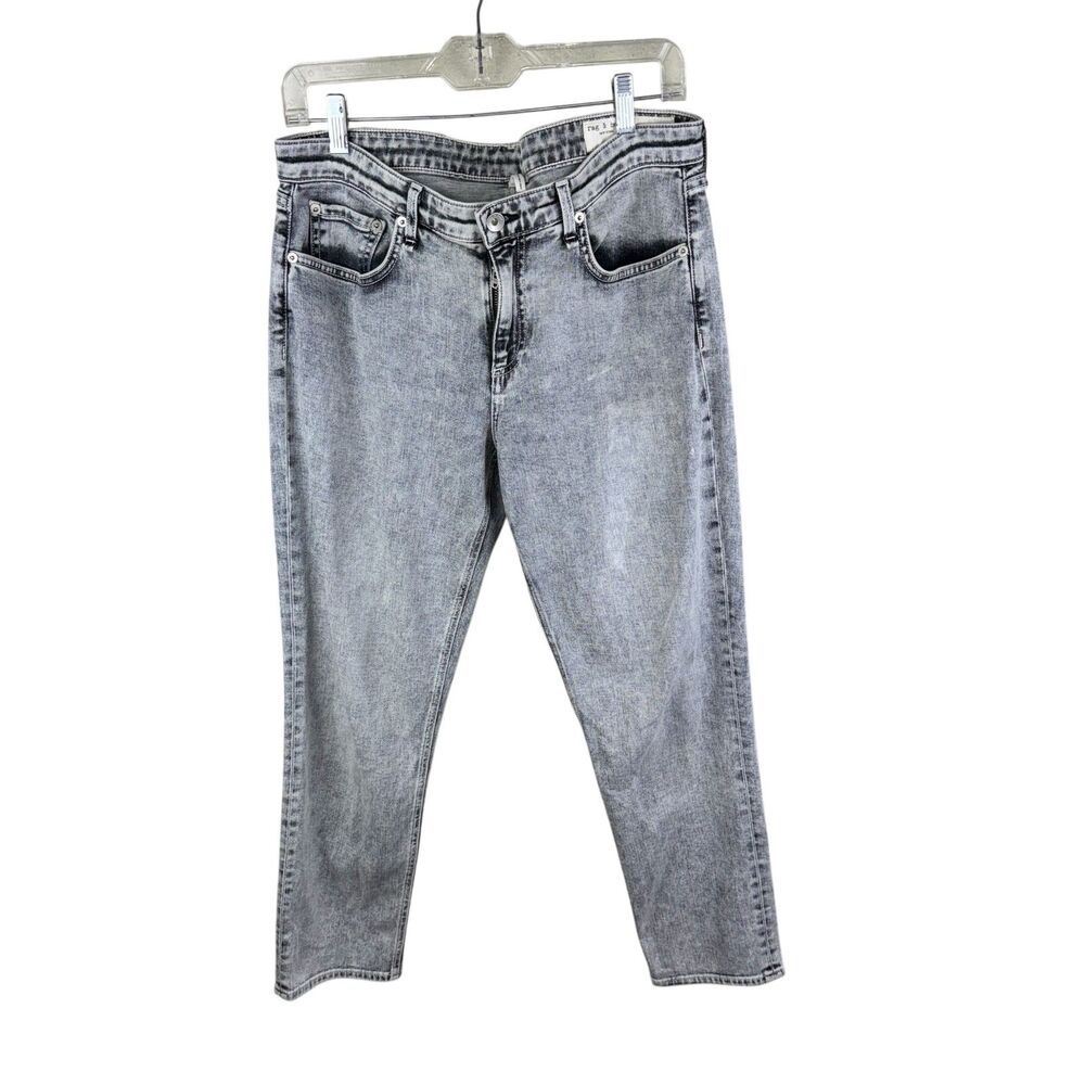 Rag & Bone Dre Jeans Low-Rise Slim Boyfriend Jeans Women's‎ Size 29 Gray Acid